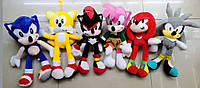 Детская Мягкая игрушка Sonic Соник и другие Икс Ёж Sonic Соник Ехидна Наклз, 35 см