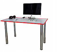 Игровой офисный стол SmartDesk B-13 120 x 75 x 60 см Белый. Красный край