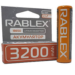 Акумулятор 18650 Rablex без захиста 3200mAh