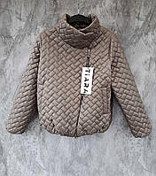 Жіноча демісезонна стьобана куртка,оверсайз oversize,48р., див. заміри в повному описі товару