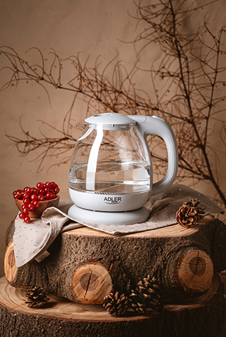 Чайник Adler AD 1283G Grey скляний 1.0л