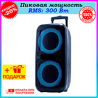 Переносная мощная колонка с двумя микрофонами ZXX-7575 Колонка с Bluetooth и радио