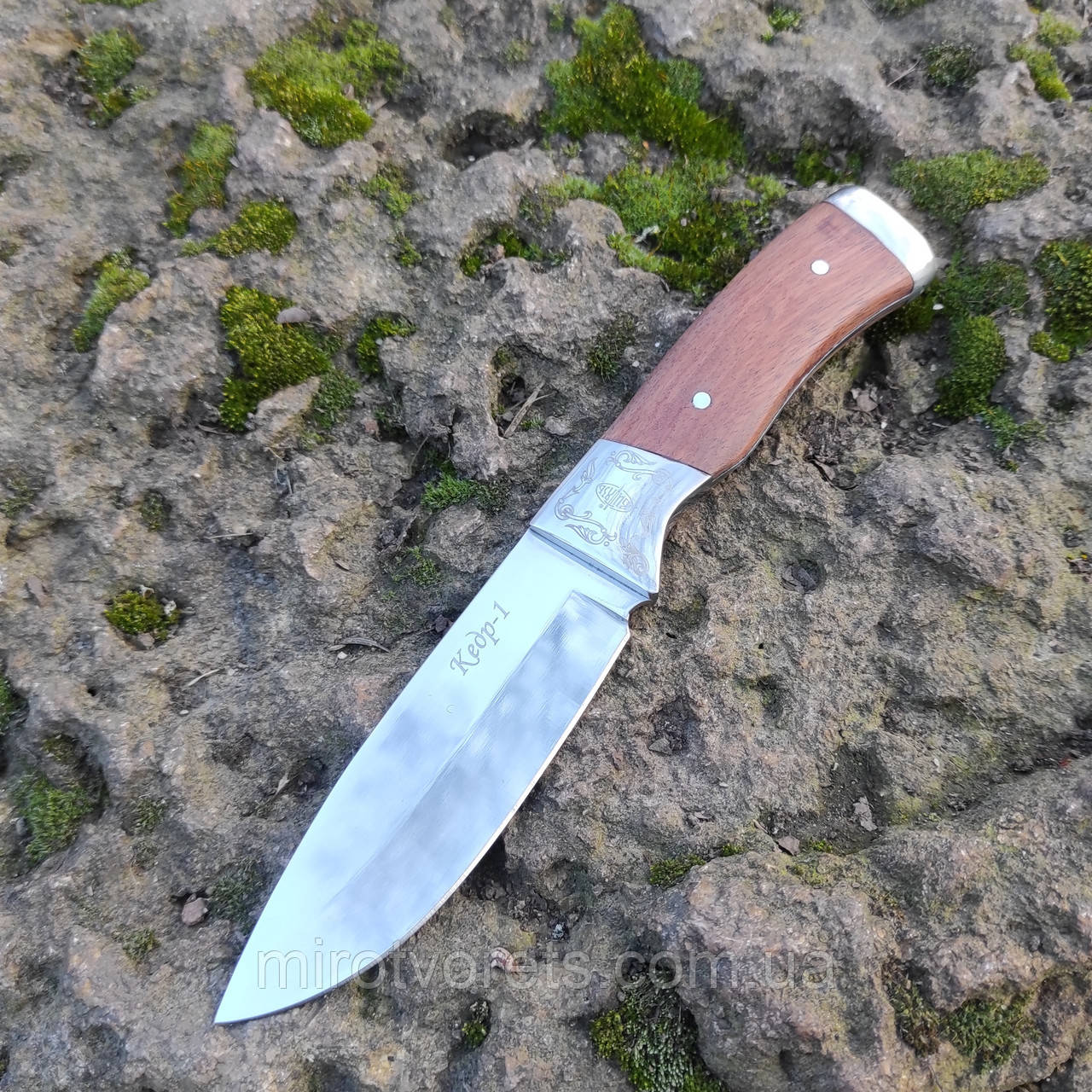 Ніж нескладной Вітязь Кедр-1, 40Х13, 20.2см, фултанг, дерево, фото 1