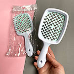 Гребінець для волосся Superbrush Hollow Comb, білий/бірюзовий, фото 2