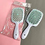 Гребінець для волосся Superbrush Hollow Comb, білий/бірюзовий, фото 3