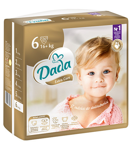 Підгузки Dada Extra care Польща 6 (16+кг) 26 шт.