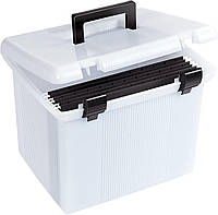 Офисная коробка для файлов, матово-белая, откидная крышка с двойной защелкой