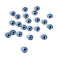 Очі 8 мм. Скляні кабошони (JC016-8-039). Ціна за 2 шт