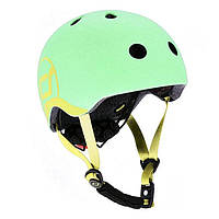 Шлем защитный детский Scoot and Ride, киви, с фонариком, 45-51см (XXS/XS)