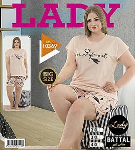 Жіночий комплект футболки та шорти великого розміру новинка