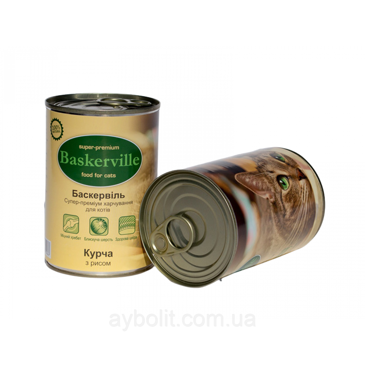 Консервований корм для кішок Baskerville Курча з рисом 400г