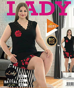 Жіночий комплект майка та шорти 52/54/56