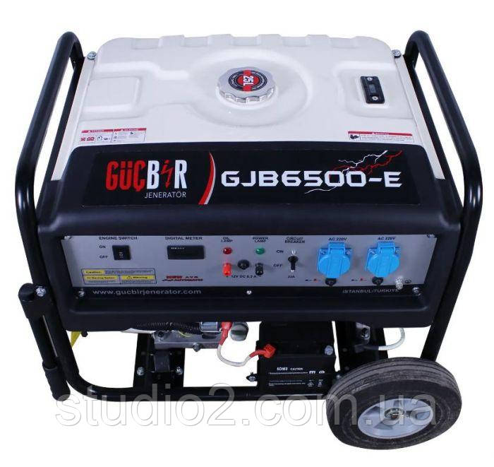 Генератор бензиновий Gucbir GJB-6500-E (ном 5 КВт, макс 6,9 кВА)