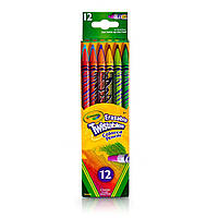 Набор карандашей с ластиком 12 цветов выкручиваются и стираются Твист Crayola 256360.024