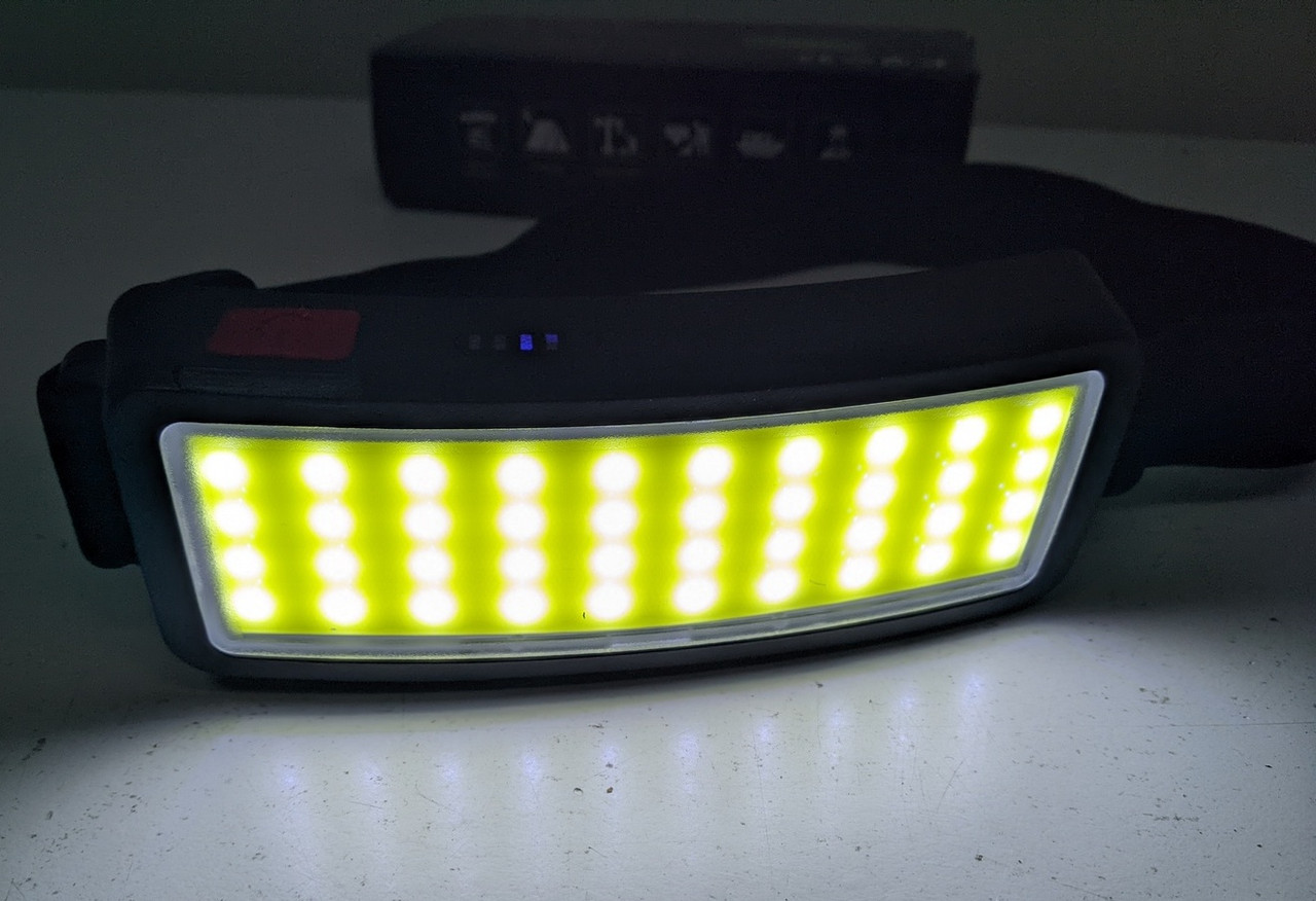 Дуже потужний налобний ліхтарик LED COB Headlamp тактичний акумулятор