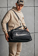 Дорожня сумка Найк, спортивна, зручна, для подорожей, і не промокає Nike, темно-сіра! Коттон, репліка!, фото 2