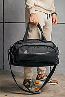 Дорожня сумка Найк, спортивна, зручна, для подорожей, і не промокає Nike, темно-сіра! Коттон, репліка!, фото 5