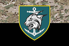 Прапор 137 ОБМП ЗСУ камуфляж-чорний