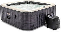 Портативная надувная квадратная гидромассажная ванна Intex Plus на 6 человек с нагревательным насосом