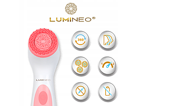 Щіточка для очищення обличчя Lumineo Brush pink + гель-спа, фото 3
