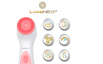 Щіточка для очищення обличчя Lumineo Brush pink + гель-спа, фото 4