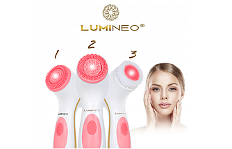 Щіточка для очищення обличчя Lumineo Brush pink + гель-спа, фото 2