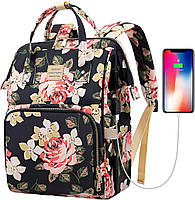 Рюкзак женский для ноутбука 15,6-дюймов, стильный школьный рюкзак для колледжа с USB-портом для зарядки