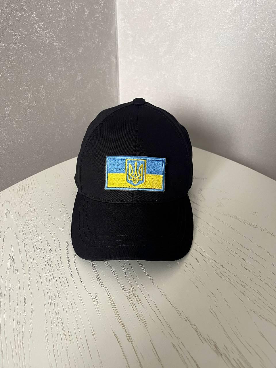 Тактична кепка з липучкою для шеврона чорна бейсболка
