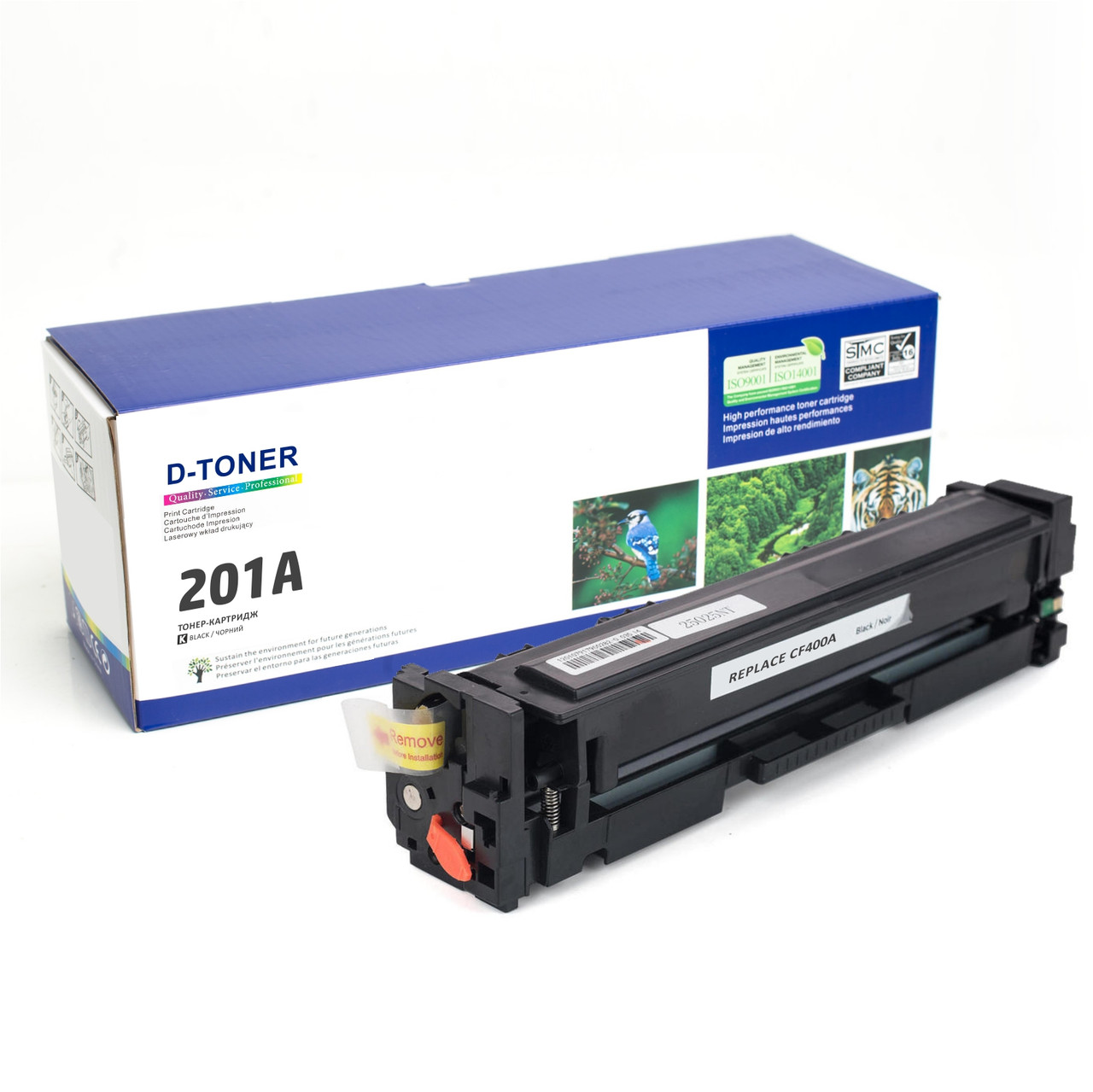 Сумісний картридж HP 201A BLACK (CF400A) чорний, стандартний ресурс, 1500 стор., D-TONER