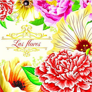 Серв ТМ "Luxy" 33*33, 3 шари, 18 шт. "Дивові літні квіти"