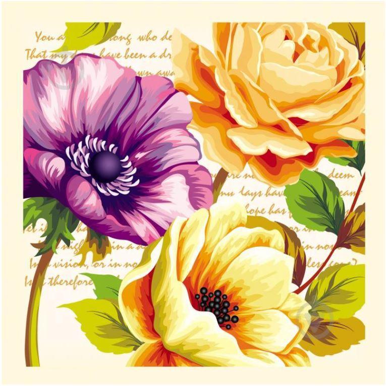 Серв ТМ "Luxy" 33*33, 3 шари, 18 шт. Вишукані квіти, фото 1