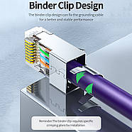 Конектори до патч-корду RJ45 FTP Cat7 10шт UGREEN Shielded Modular Ethernet Plug Gold-plated 50U (NW193), фото 4