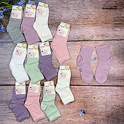 Дитячі однотонні шкарпетки для дівчинки Розмір: 7-9 років (04013-3)