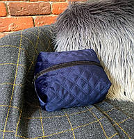 Оксамитова косметичка Allure Beauty Синя