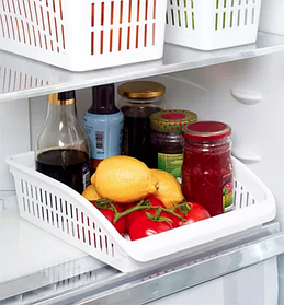 Контейнер Органайзер для холодильника 26х29х8,5 см Ящик Кошик для зберігання овочів та фруктів