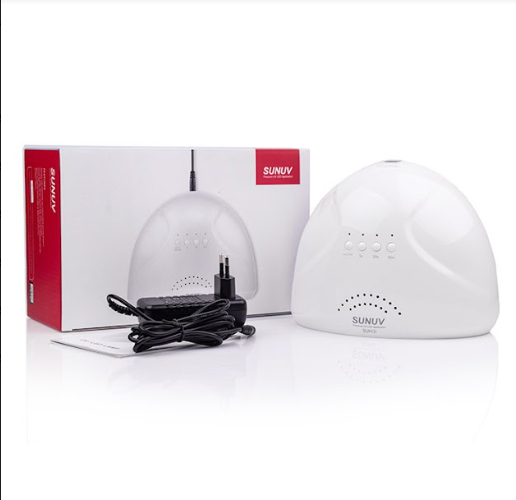 Лампа для сушіння нігтів SUNUV Sun One(біла) Оригінал, LED+UV, 48W/24W.