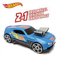 Машинка Mattel Гоночный автомобиль-гараж 2 в 1 Hot Wheels HWCC15