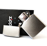 Запальничка Zippo 205 Reg Satin Chrome, фото 8