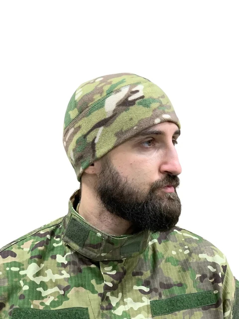 Флісова шапка Мультикам зимова шапка зсу військова тактична