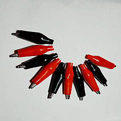 Затискач електричний (крокодил) L 40 мм (27мм металева частина)