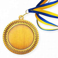 Медаль Д 35 ( золото) зі стрічкою та жетоном
