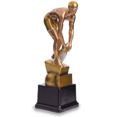 Статуетка (фігурка) нагородна спортивна Плавання Пловець HX4607-B5 (р-р 8х8х25 см) Код HX4607-B5, фото 2