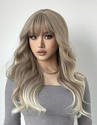 Перука русява хвиляста з чубчиком, фото 1