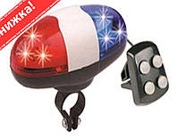 Сигнал велосипедный с подсветкой Police (красно- синий) (mod:JY-325) KL-2