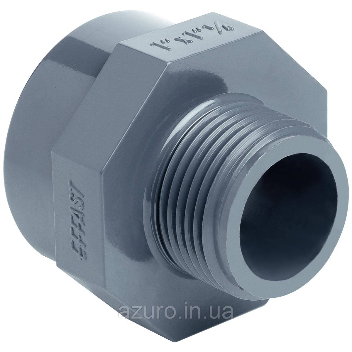 Effast Муфта ПВХ Effast RERMGE050G редукційна, з зовнішньою і внутрішньою різьбою d1-1/2"х2"