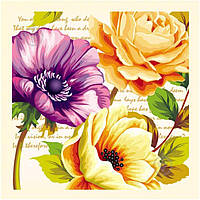 Серв ТМ "Luxy" 33*33, 3 шари, 18 шт. Вишукані квіти