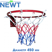 Кільце баскетбольне ігрове з сіткою Newt діаметр 450 мм труба 16 мм №7
