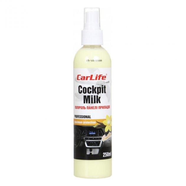 Поліроль-молочко для панелі приладів Carlife Ваніль. Cockpit Milk 250ml