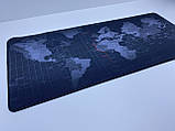Килимок для мишки ігрова поверхня ЯКІСТЬ Карта світу 70 на 30см, фото 6