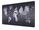 Килимок для мишки ігрова поверхня ЯКІСТЬ Карта світу 90 на 40 см, фото 4
